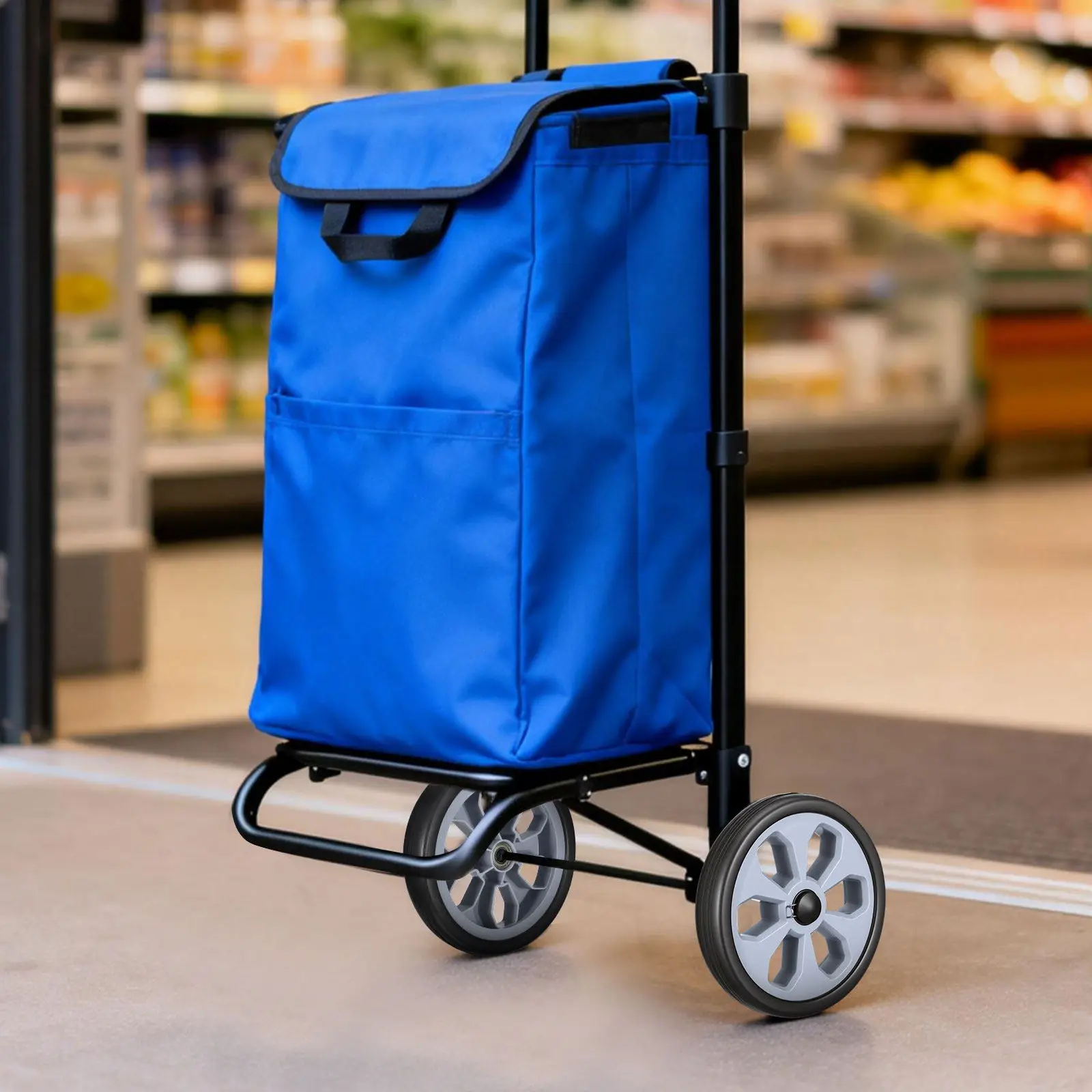 

2Pcs Grocery Cart Basket Wheels Thick Axle Design Stable Quiet Rolling Wheels for Supermarket Shopping Trolley Utility Cart