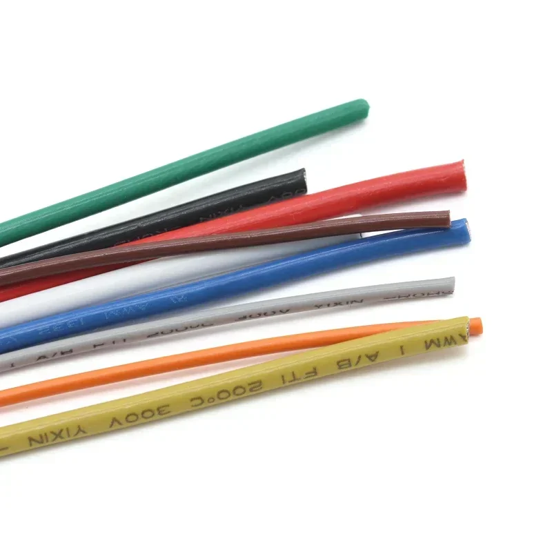 1M/5M 28/26/24/22/20/18/16/14/13/12AWG UL1332 PTFE Wire FEP Plastic Insulated High Temperature Electron Cable 300V