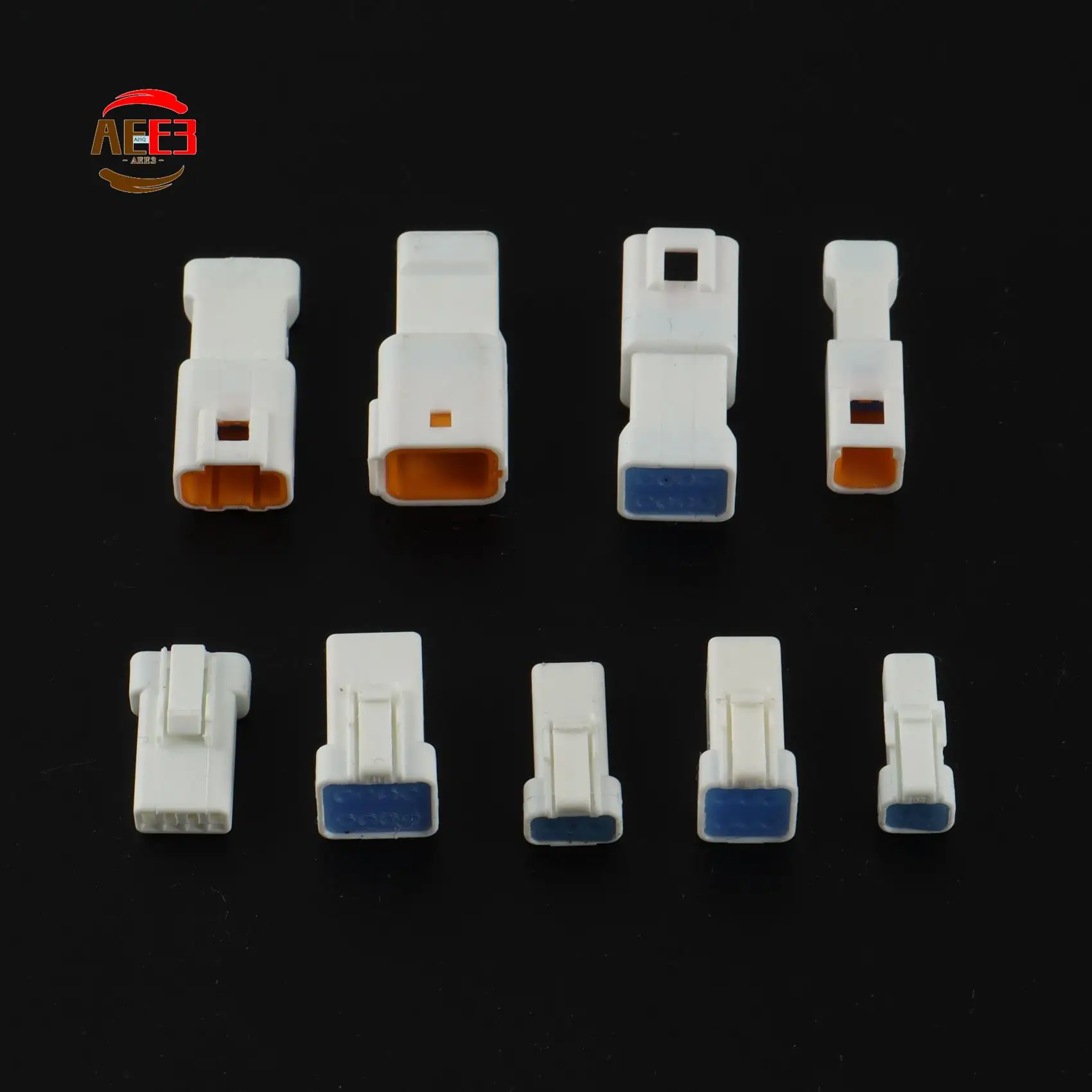 AEE3-1 Box Of 19 Sets Automotive Connectors JST02R-JWPF-VSLE 2/3/4/6/8 Pin Waterproof Connectors Male And Female