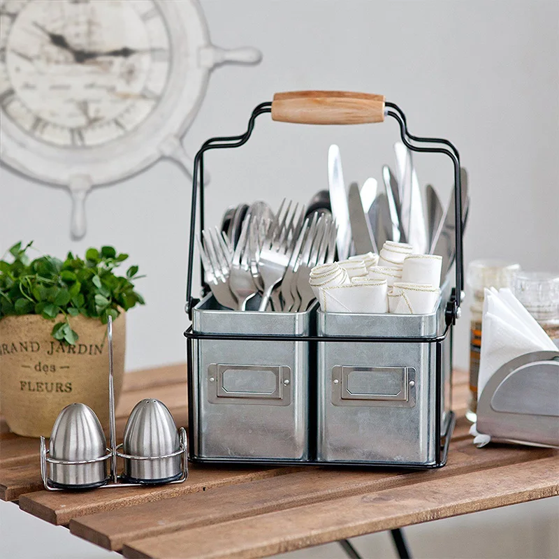 

Dining table chopstick cartridge household tableware storage box kitchen rack desktop sundries tool storage basket