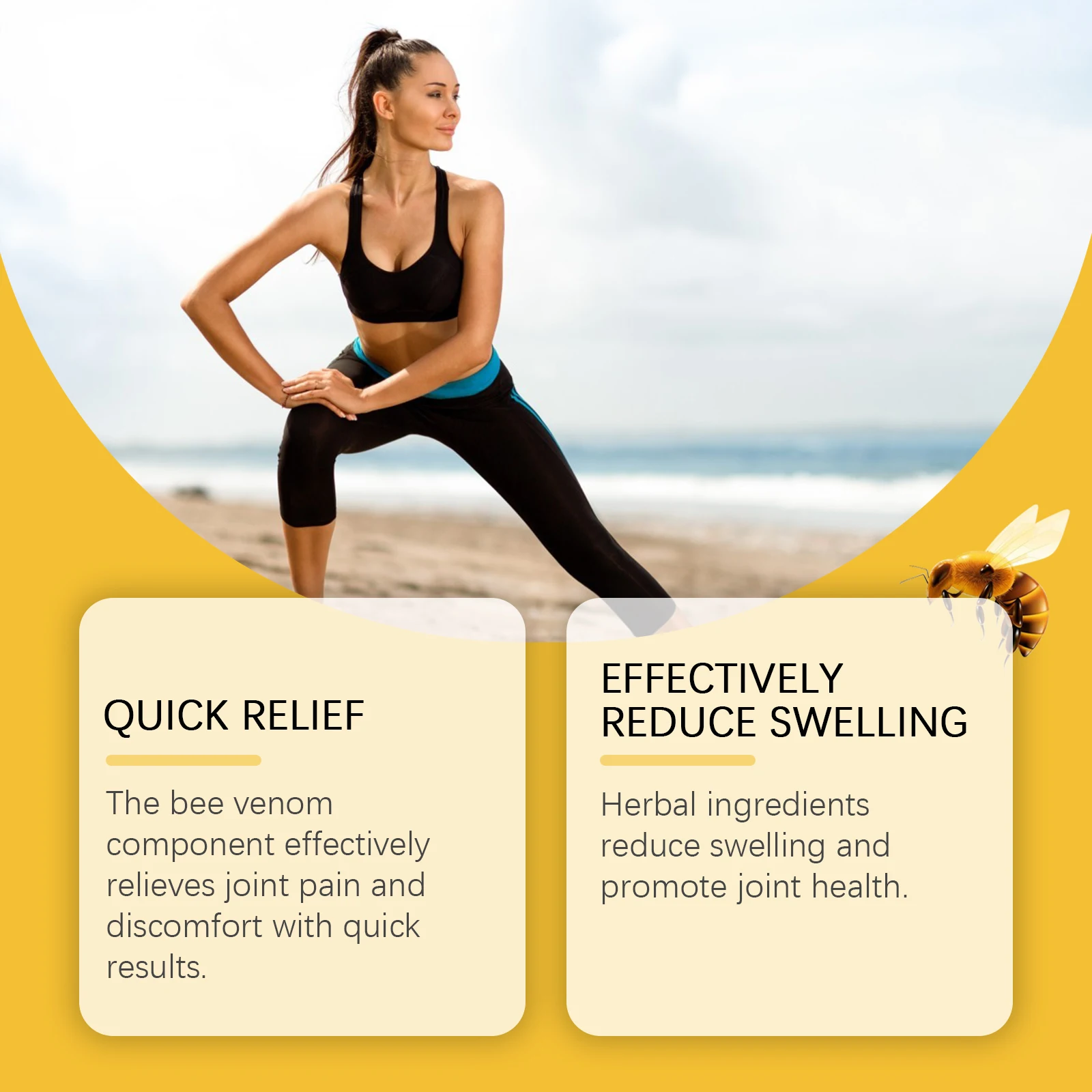 Bee Venom Joint Care Cream - Soothing, Revitalizing and Deeply Penetrating Massage Lotion for Shoulder, Neck and Joint Relief