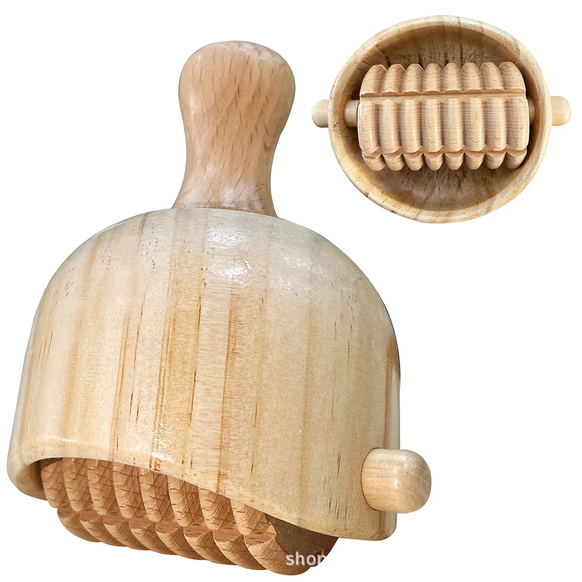 Beech Wood Massage Cup Roller Scraping Tool Muscle Relax Body Therapy GuaSha Natural Deep Tissue Wellness Care Home Use Relief
