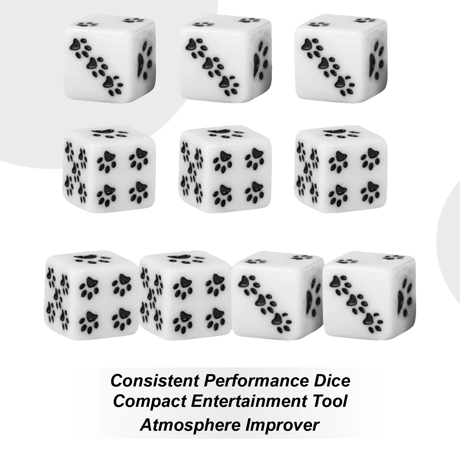 لعبة الطاولة النرد 10 قطع الكرتون لطيف 6-الوجهين لعب مجلس لعبة النرد هريرة باو موضوع للتخييم المنزل نزهة عنبر السفر #1