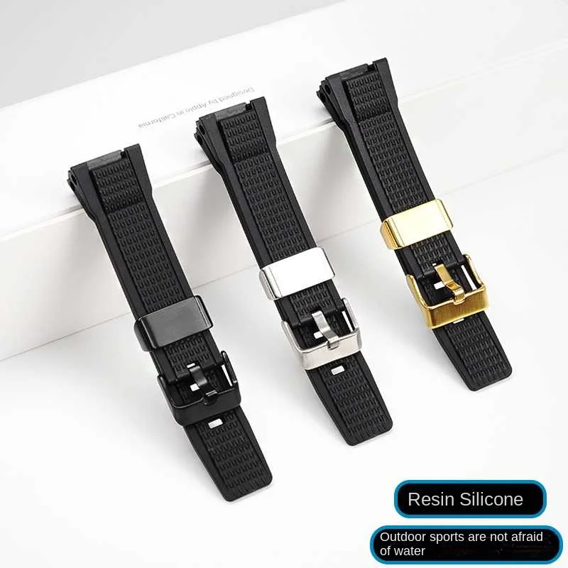 Resin silicone watch Strap FOr Casio G-SHOCK MTG-B3000B/BD MTG B3000 sports Series watchband men's black TPU bracelet Metal ring