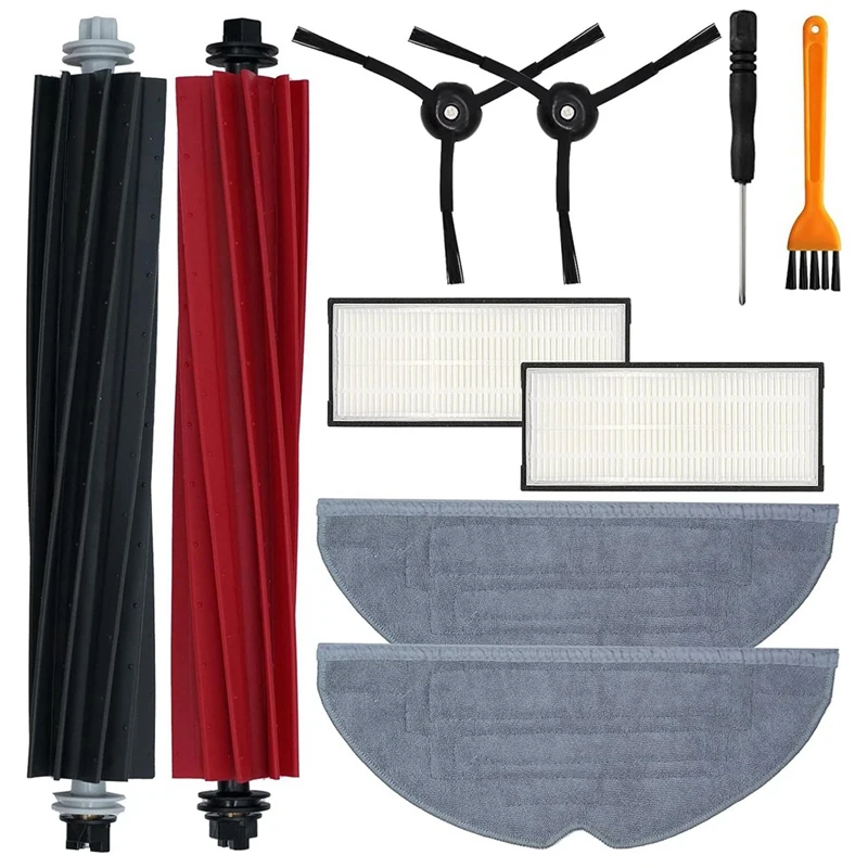 

For Roborock S8 Pro Ultra Robot Vacuum Cleaner Replacement Upgrade Double Brush System Main Brush, Wipes