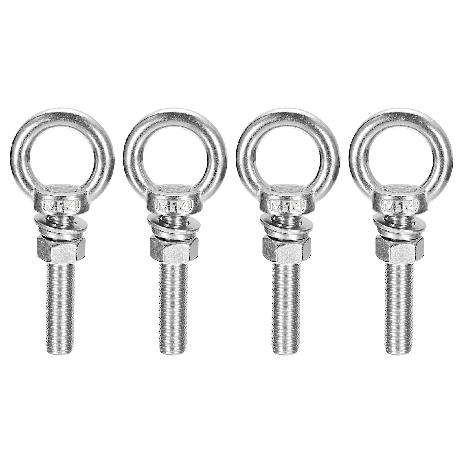 

Uxcell 1/2/4pcs M5 M8 M14 M16 Lifting Eye Bolt Eye Bolt with Nut Washer 304 Stainless Steel Lifting Eye Screws