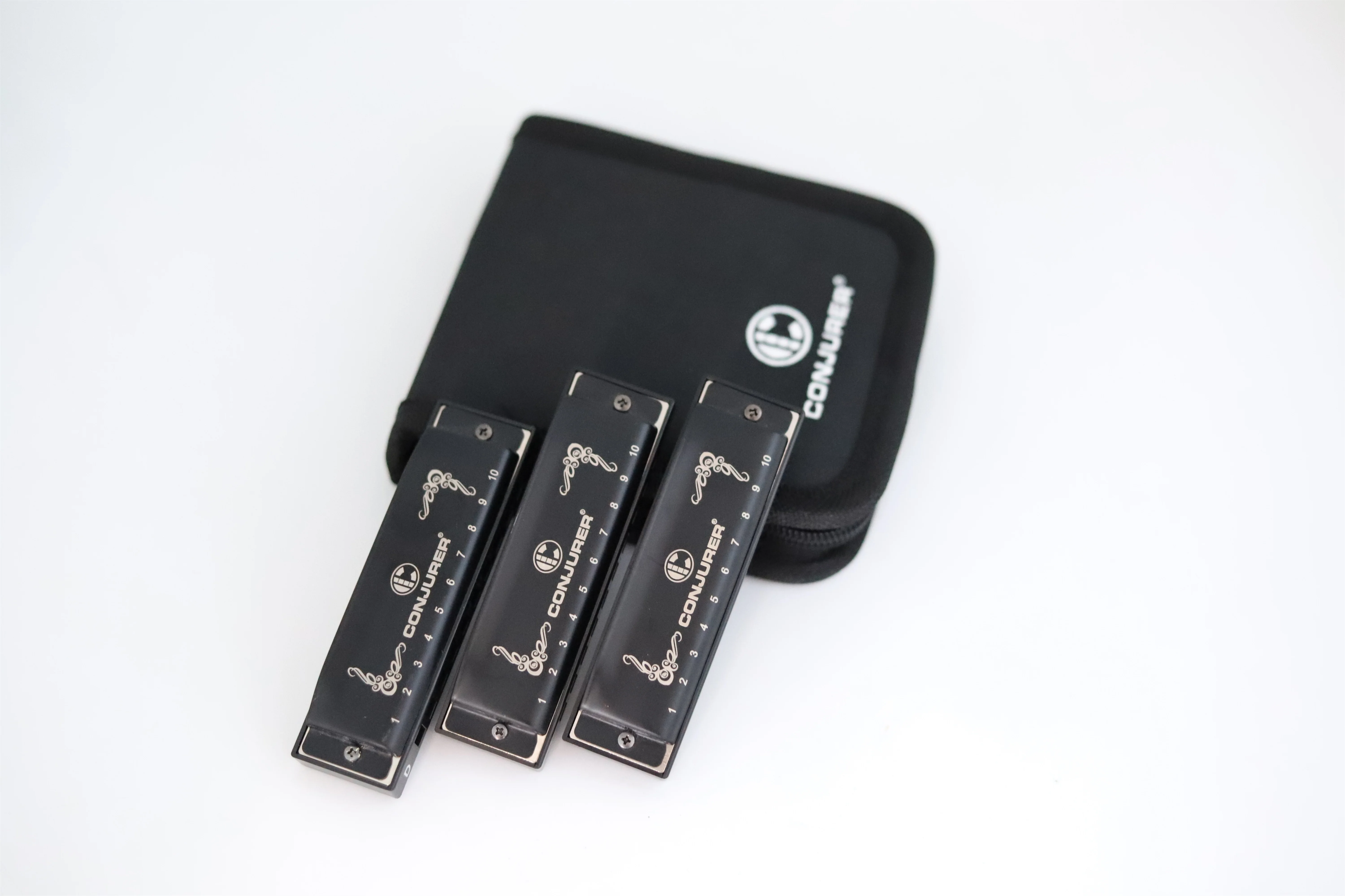 Conjurer 10 Holes Blues Harp Diatonic Harmonica Set Of 3 Mouth Organ musical instrument