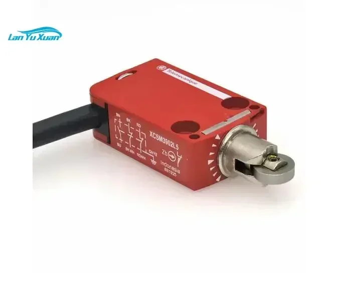 Original XCSM3902L5 safety door switch metal roller travel limit switch waterproof and oil proof with 5-meter cable XCSM3902L5
