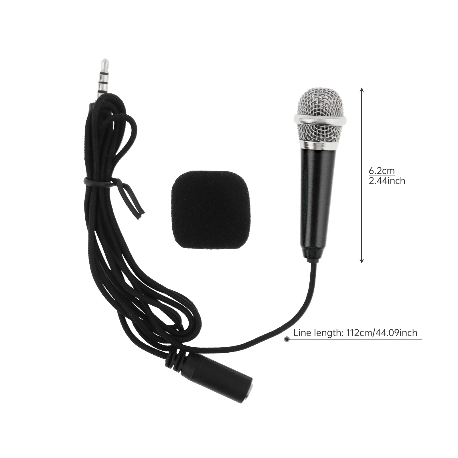 ميكروفون صغير محمول 3.5 ملم لأجهزة الكمبيوتر/الكمبيوتر المحمول التي تعمل بنظام Android، ميكروفون صوتي صغير محمول جميل #6
