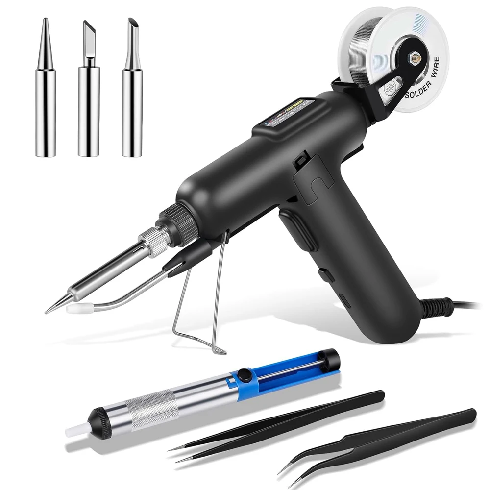 

80W Automatic Soldering Iron Kit 110V 220V with Ceramic Heater Quick Heating Solder Gun for Electronics Repair and DIY Projects