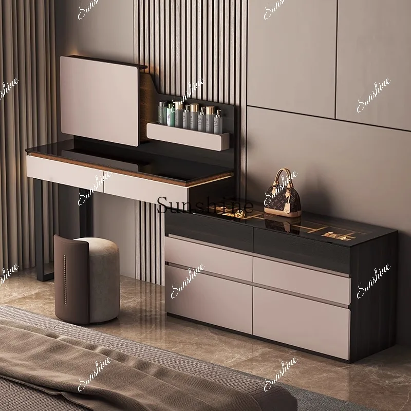 

Italian light luxury dressing table, high-end bedroom bed end dressing table
