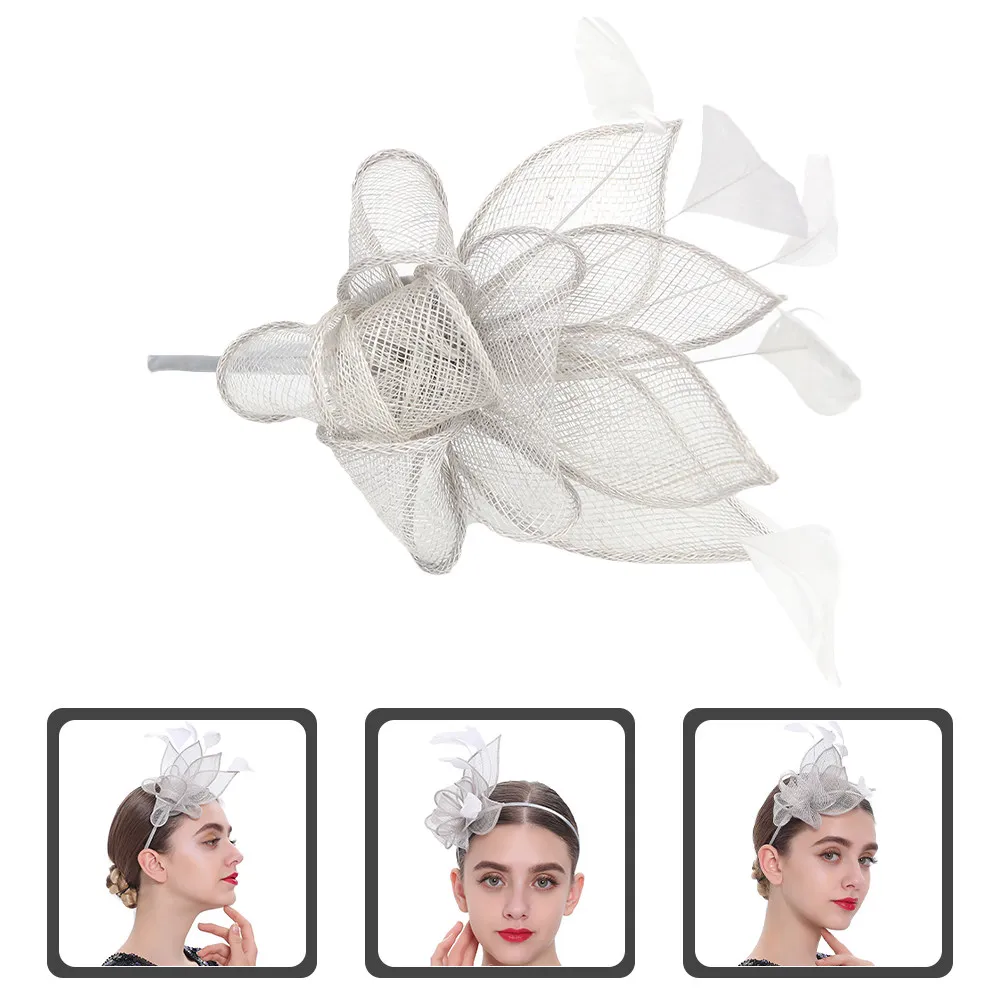 

Small Top Hat Fascinator Headband Vintage Style Hair Clip for Women Wedding Tea Party Halloween Cocktail Christmas