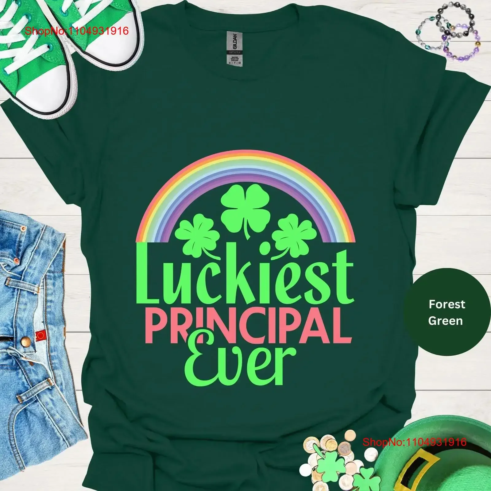 

Футболка Luckiest Principal Ever на день Святого Патрика, трилистник, Lucky Leprechaun, винтажная, мягкая, стильная, слегка растянутая