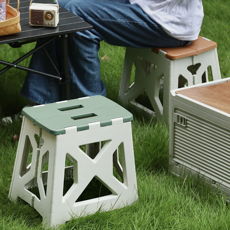 Mazha-Tabouret pliant en plastique pour adultes et enfants, chaise portable, simple, petit, extérieur, rangement à la maison