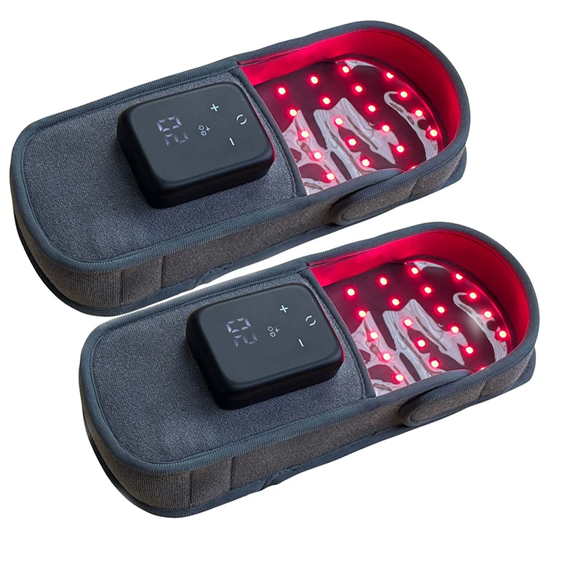 Upgrade Red Light Therapy Foot Massage Boots Led Infrared Beads for Pain Relief of Plantar Inflammation and Pain Relief Slippers