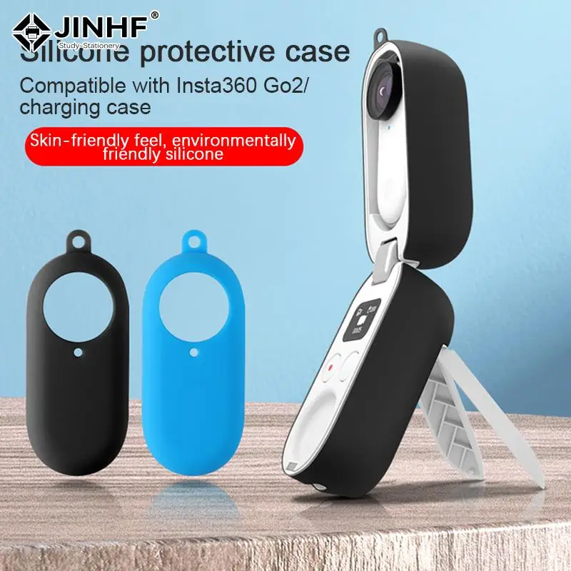 Silicone Protective Case Anti-Scratch Protector Case For Insta360 GO 2 Charging Box Soft Case Cover Sports Camera Accessories