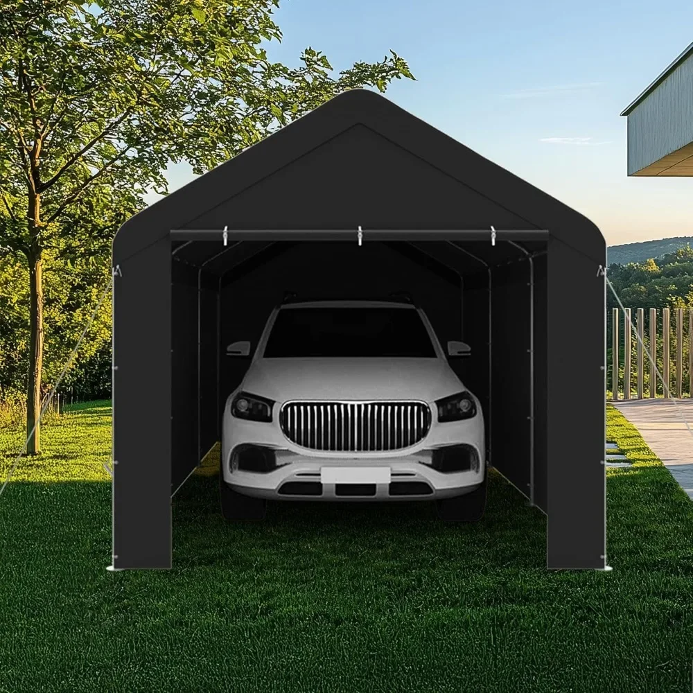 

10x20 Ft Party Tent Covered Car Port Shelter Portable Garage Enclosed Carports with Removable Sidewalls