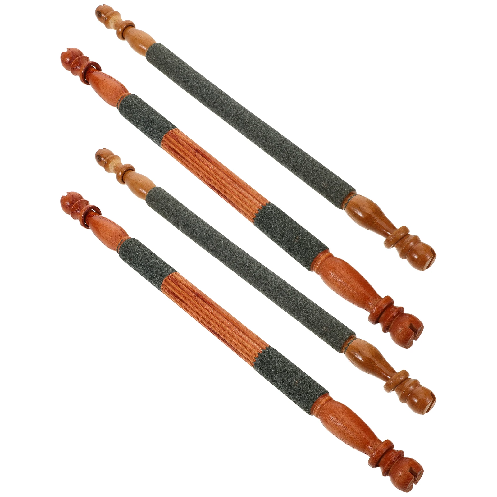 

4pcs Cage Accessories Durable Sanded Stick Beak Grinder Claw Trimming Rod Standing Pole for Parrots Conures Thrushes Chewing