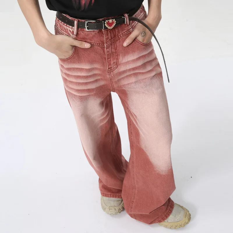 HKSH صيف جديد الرجال المد التصميم الأصلي شارع العليا نمط الشباب الموضة الأمريكية العصرية عادية مستقيم غسلها الجينز Ins HK5444 #3