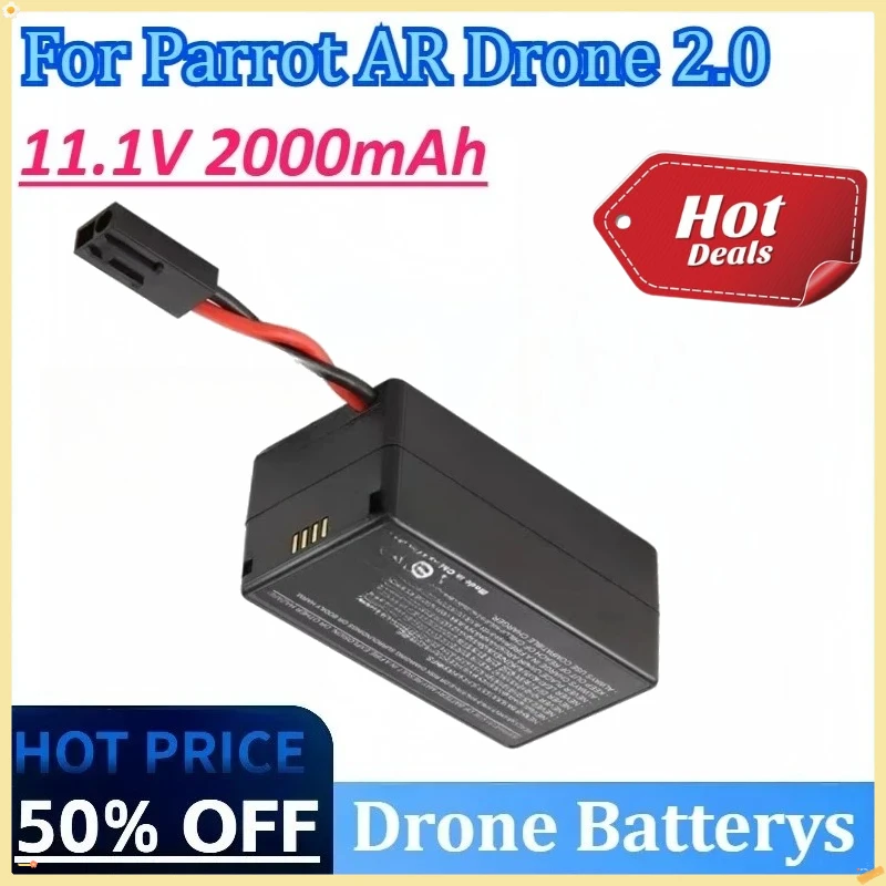 

New 11.1V 2000mAh 20C High-Capacity Drone Battery for PARROT AR DRONE 2.0 Drone for Gifi Power Battery Replacement Lipo Battery