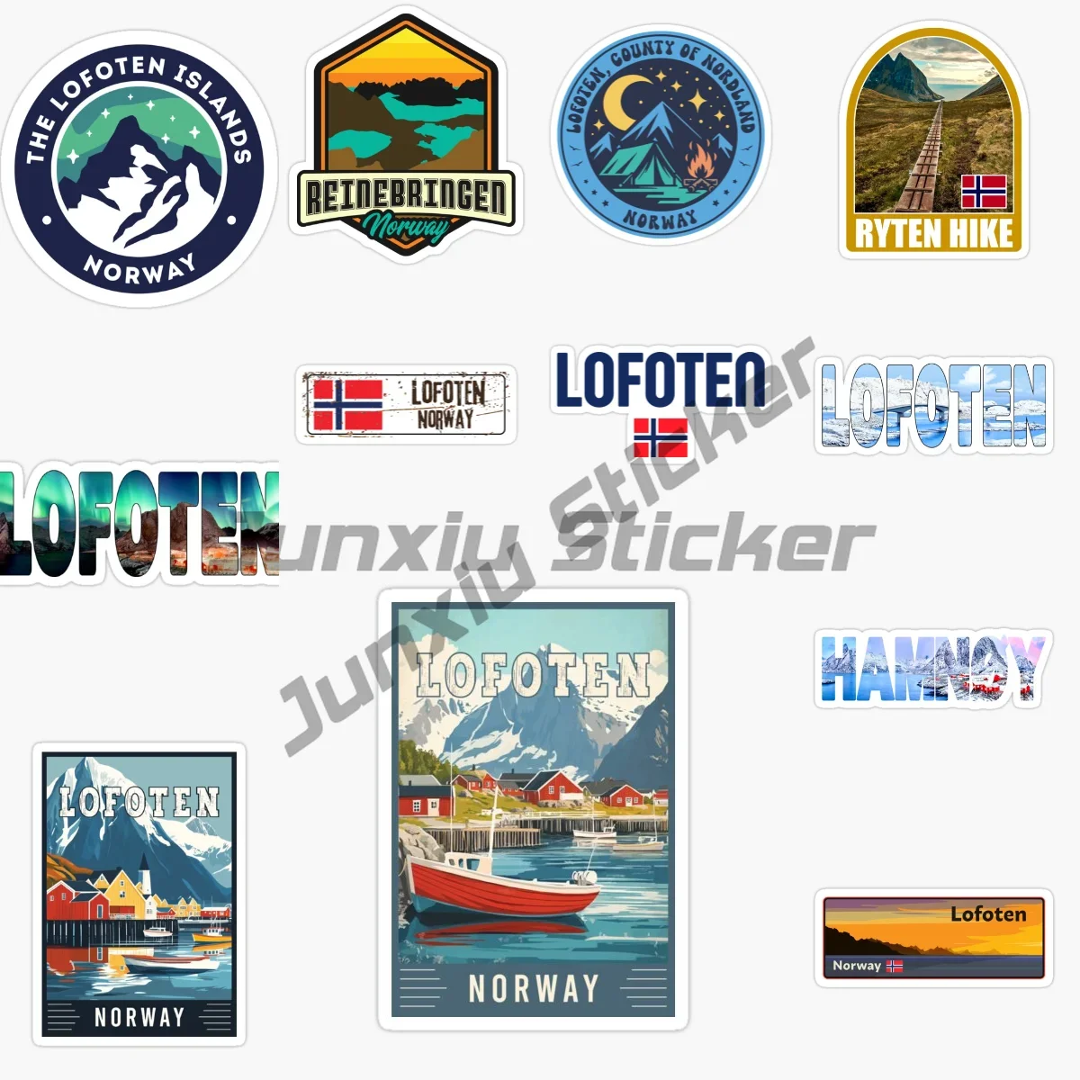 LOFOTEN NORWAY Beautiful Scenery Car Sticker Window Car Motorcycle Wall Room Camper Van Off-road Vinyl Self-adhesive Stickers