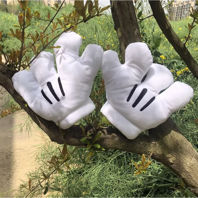 Cartoon Mickey Mouse DSN Cute Plush Gloves Big Paw Funny Gloves Cos Mickey White Gloves Performance Toy Doll Accessories Gift