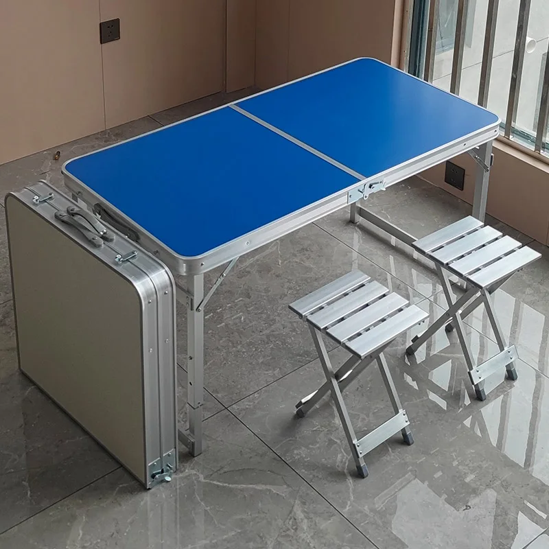 

Outdoor folding tables and chairs night market stall table promotion business promotion table portable simple camping barbecue