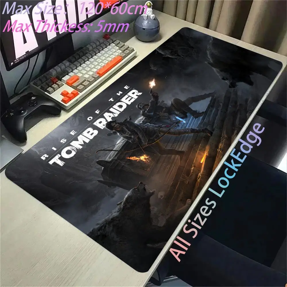 XXL جديد مسند الماوس مكتب الحصير لوحة المفاتيح تومب رايدر المضادة للانزلاق المطاط لينة سطح المكتب ماوس الوسادة ألعاب الكمبيوتر المحمول السجاد