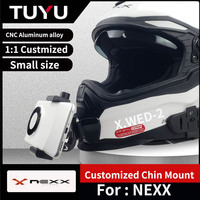 For X NEXX X WED2 Premium Customized Motorcycle Helmet Aluminium Chin Mount for GoPro hero12 11 10 Insta360 one X3 Rs DJI Camera