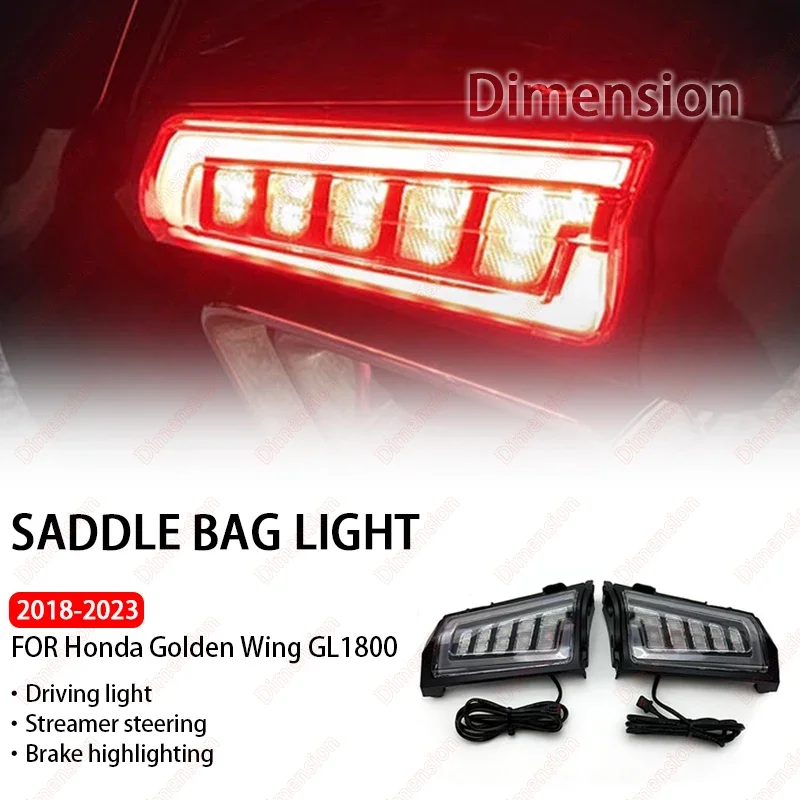 

2018-2023 2022 2021 Motorcycle Rear Saddlebag Saddle Bag Turn Signal LED Lights Lamp For Honda Goldwing Gold Wing GL1800 Tour