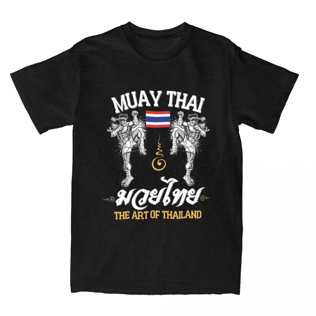 Muay Thai Sak Yant Merch T-Shirt for Men Women Thailand Vintage 100% Cotton Unique Tee Shirts