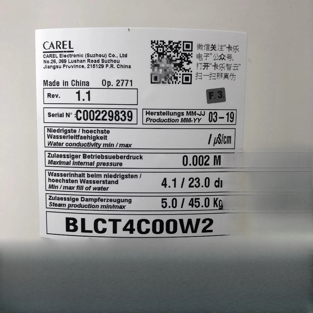 CAREL BLCT4C00W2 Humidification Bucket 5.0--45KG/H BLCT4COOW2 New Original