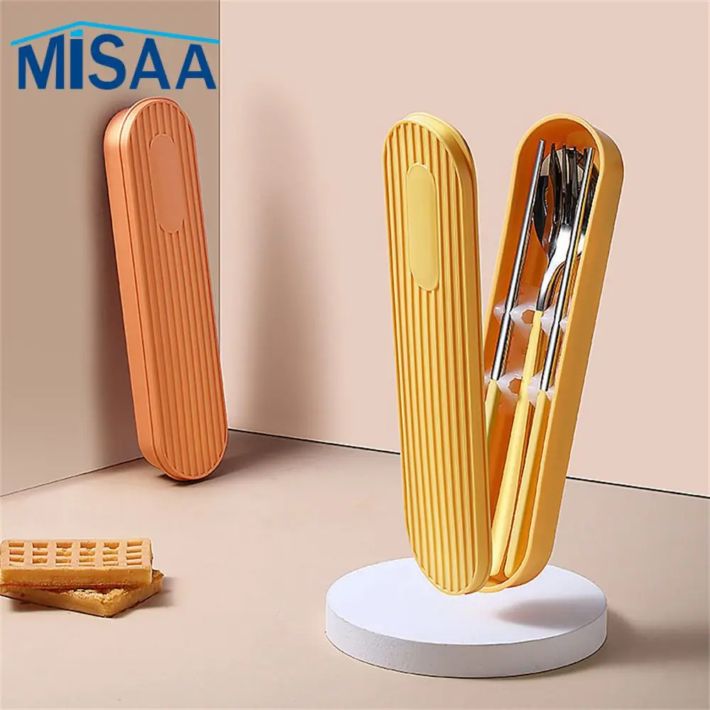 Suit Cutlery Box Thickened Steel Fashion Color Set Portable Household Products Chopsticks Spoon Set Deny The Growth Of