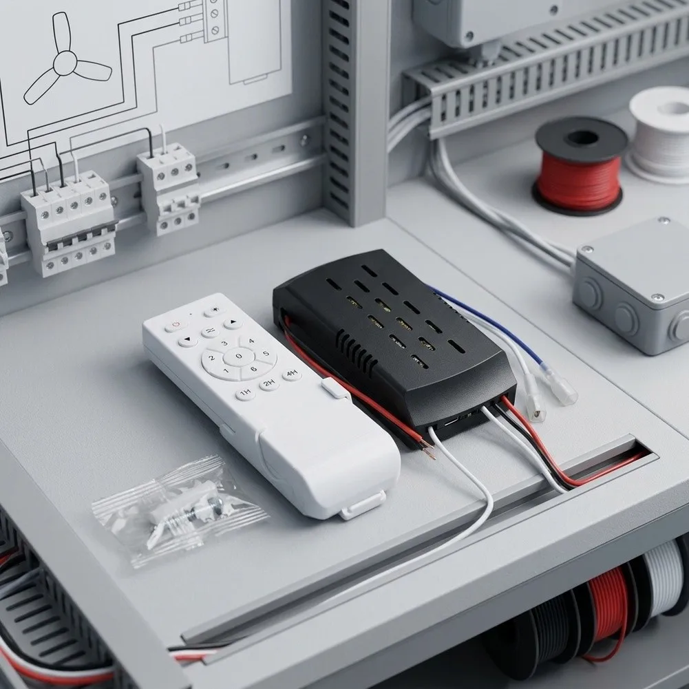 Fan Regulator 24V DC Fan Controller Energy Saving Fan Controller Remote Control Kit Wear-resistant Material  Fan