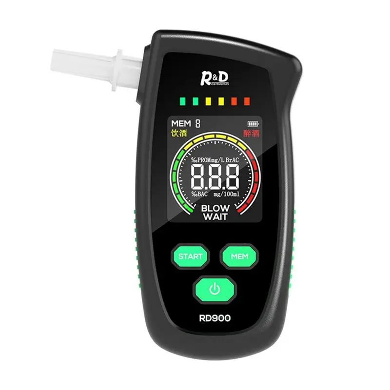 Digital Alcohol Breath Tester Handheld LCD Screen Alcohol Detector High Accuracy Breathalyzer Portable Alcotest Device-ABQF