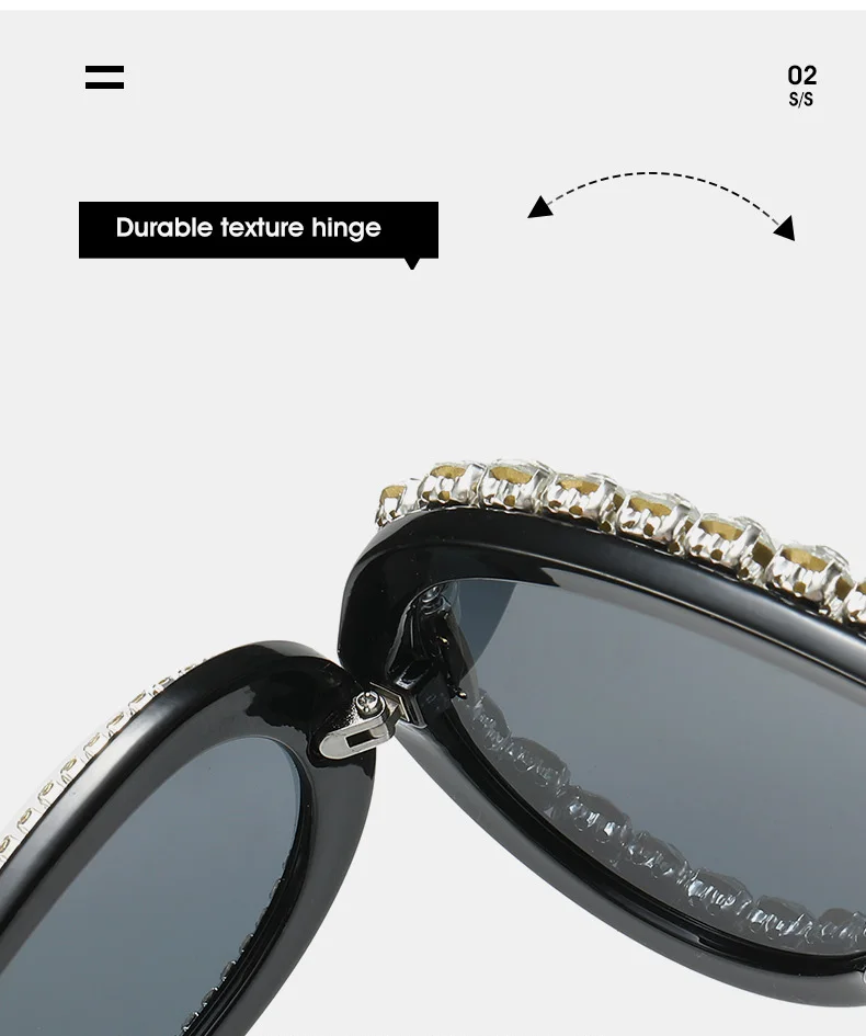 Glänzende Diamanten Y2K Sonnenbrille Frauen Luxus Übergroße Einteilige Sonnenbrille Goggle Weibliche Trends Strass Shades Brillen UV400 – Detail 13