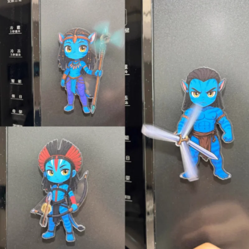 Nuevo Avatar fuego y cenizas pegatina giratoria para refrigerador Jack Sully alta belleza magnética Diy pegatina decorativa regalo