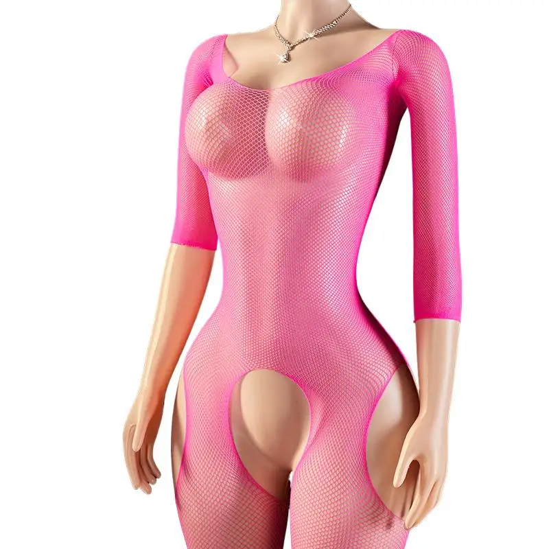 Erotic Bodystocking Crotchless Sleeveless Female Open Full Body Underwear New Sexy Lingerie Women Sex Clothes Fishnet Bodysuits