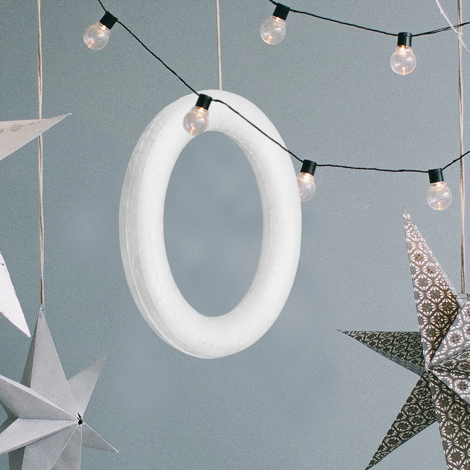 

10Pcs Circular Ring White Foam Craft Circles for Painting DIY Kids Child Girl Easter Halloween Harvest Festival Fun Artwork