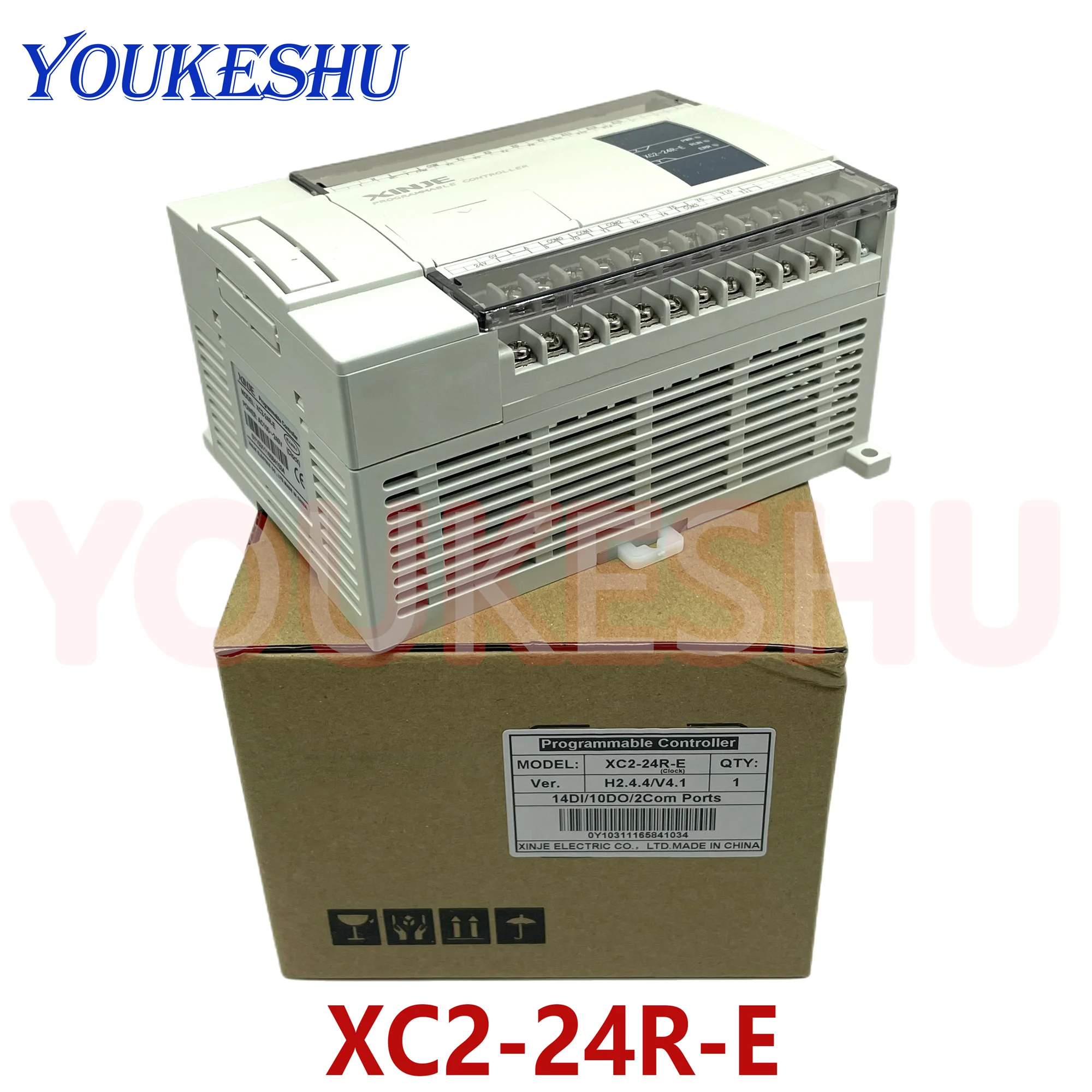 Nuevo módulo controlador programable XC2-24R-E Original PLC AC220V DI 14 DO 10 relé
