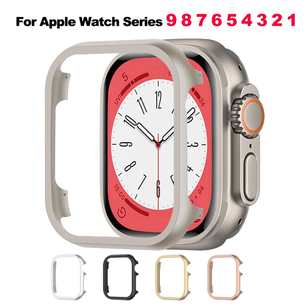 

Металлический корпус для Apple Watch Ultra 2 Series 9 8 7 41 мм 45 мм Чехлы-бамперы из алюминиевого сплава для iWatch 6 SE 40 мм 44 мм Рамка