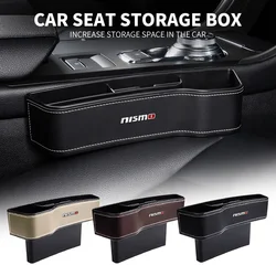 Car Goods PU Leather Car Seat Crevice Storage Box For Nissan Nismo X-trail Almera Qashqai Tiida Patrol Y62 Teana J32 Skyline V36