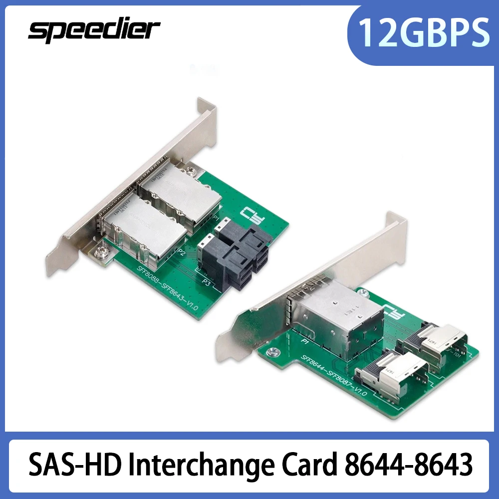 

Мини-адаптер SAS-HD для SFF-8644 SFF-8643 8087 SF-8088 SFF-8644, внутренняя и внешняя оснастка, с длинными и короткими перегородками