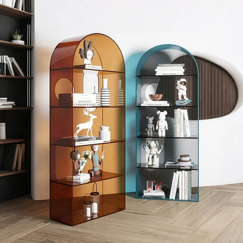 クリエイティブライト高級床から天井までの多層壁組み合わせ格子本棚