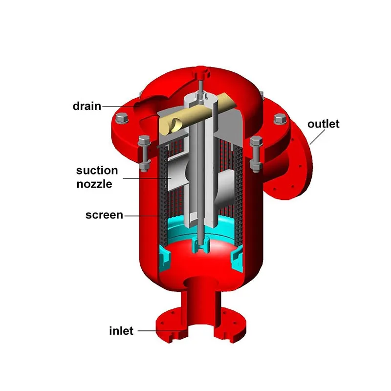 Suction nozzle vertical A100 industrial self-cleaning water filter