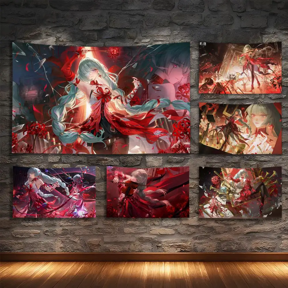 

Phrolova Wuthering Waves Tapestry Custom Living Bedroom Party Dormitory Interior Wall Bohemian Decoration Attached Clip