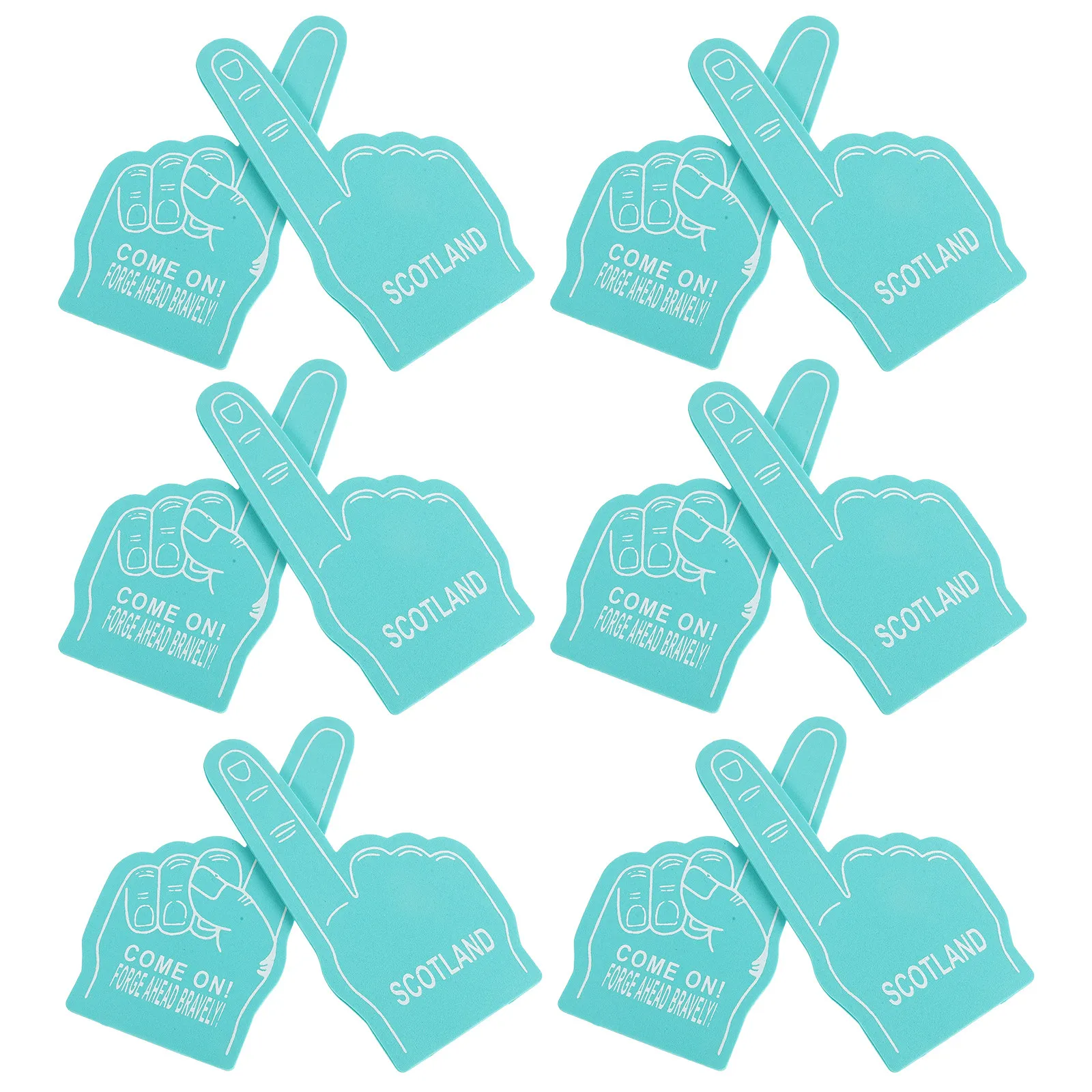 12Pcs Cheerleading Foam Fingers Eva Foam Hand Props Light Spirit Cheering Supplies Sports School Events Fan Finger