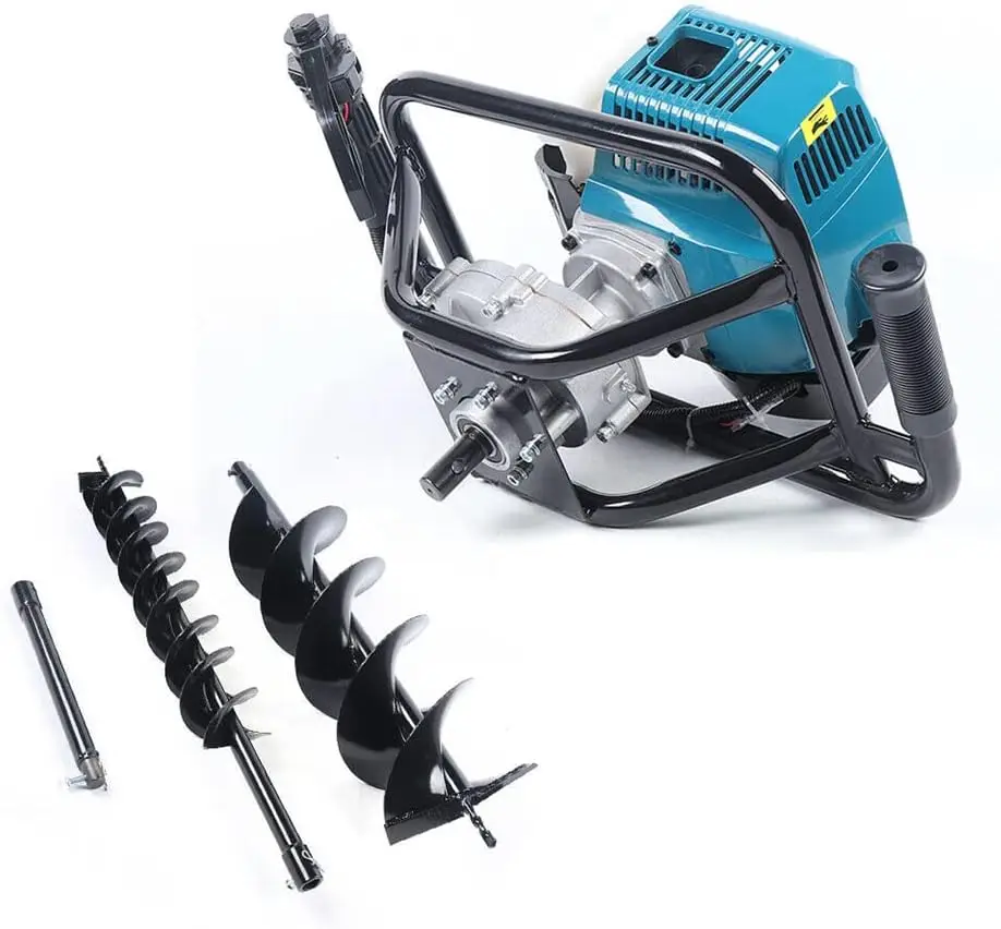 

GDAE10 52CC Post Hole Digger 2-Stroke 2.3HP 1.7KW Gas Powered Auger Post Hole Digger,Earth Auger with 2 Drill Bits (4" & 8")
