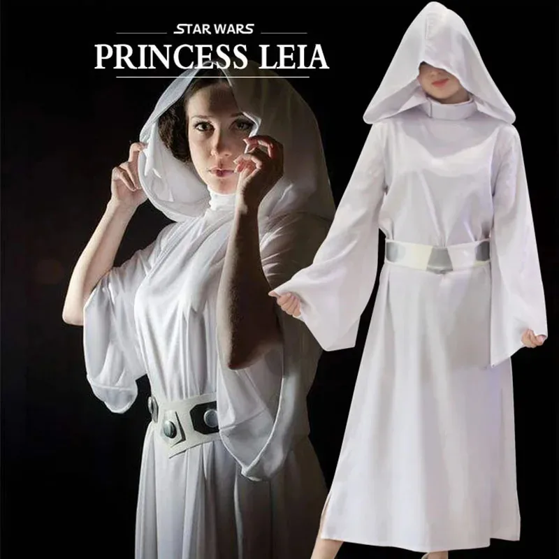 

XT8Princess Leia Cosplay Costume Girls Clothes Female Dress +belt Women Carnival Party Halloween UniformXT6@!