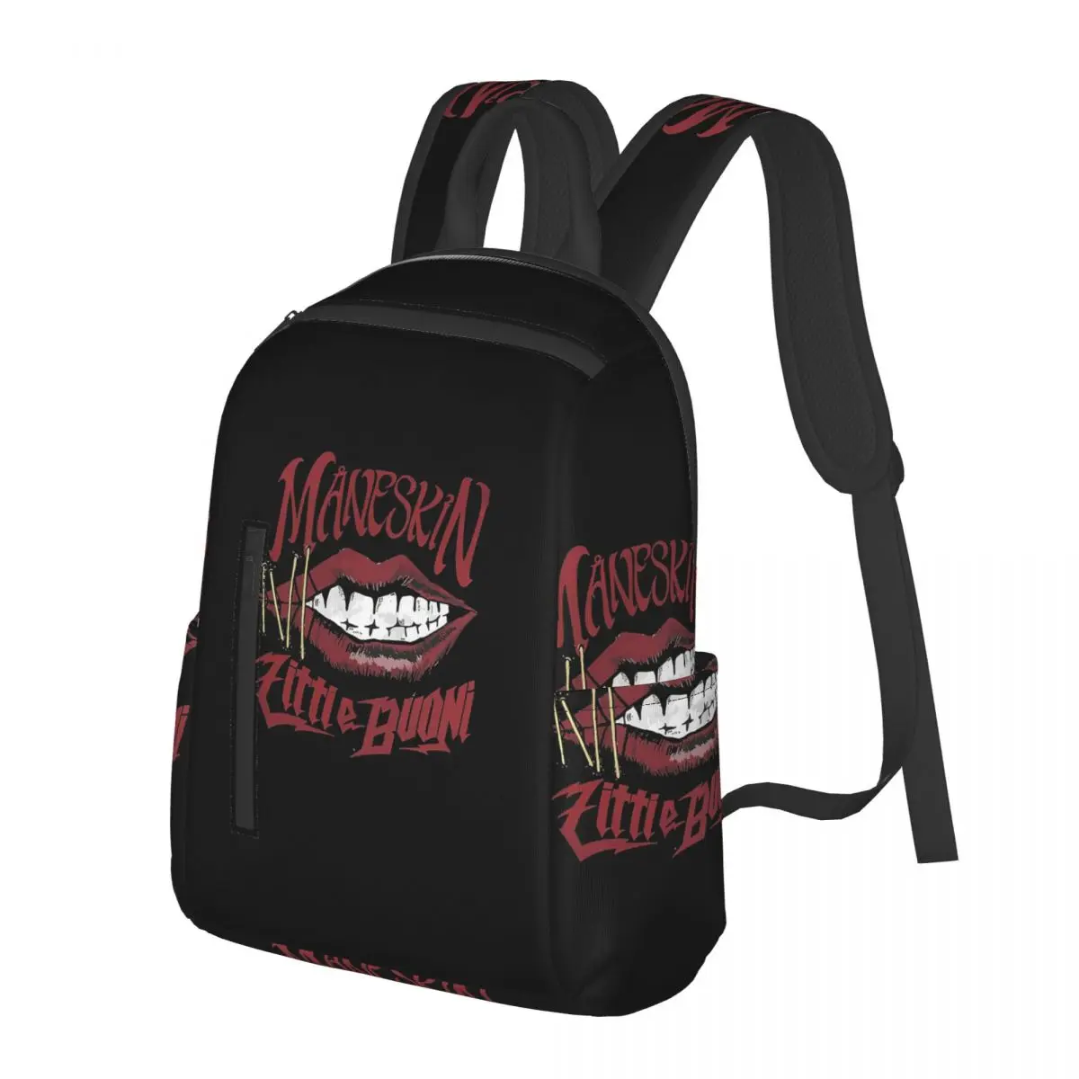

Vintage Maneskin Rock Band Student Backpack School Bag Hiking Travel Daypack for Men Women Bookbag Shoulder Bags